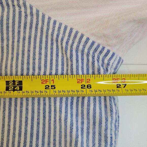 St. John’s Bay Men’s XXL Multicolor Stripe Oxford Shirt Long Sleeve Button Up - Picture 4 of 6